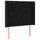 vidaXL fekete bársony LED-es fejtámla 103x16x118/128 cm