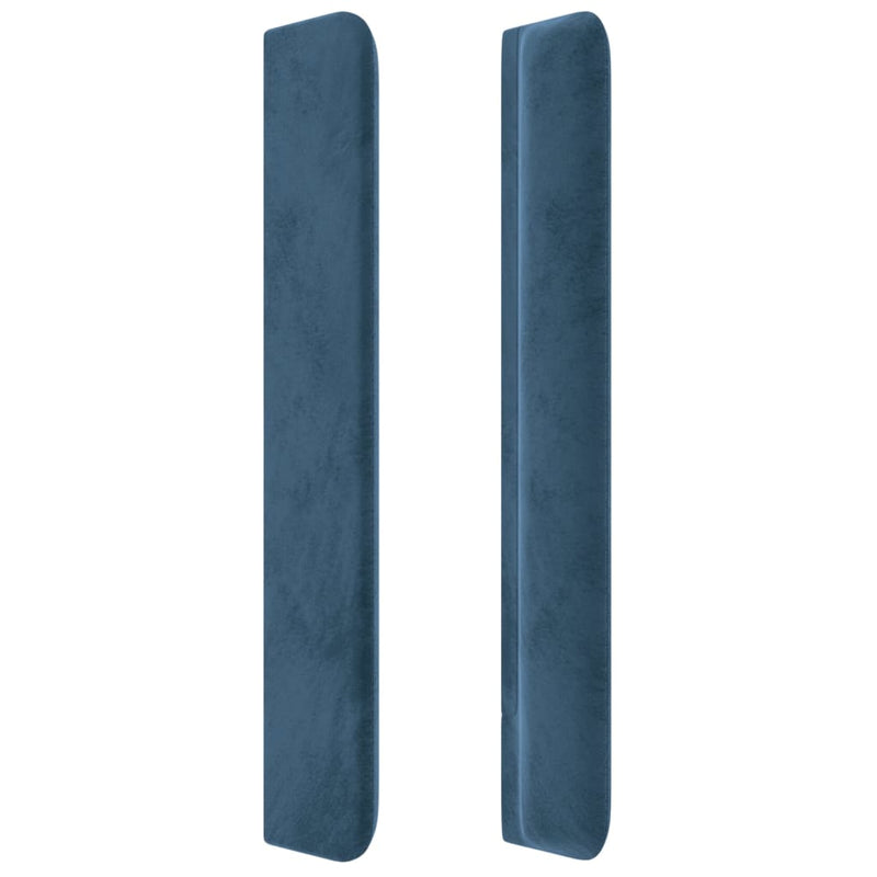vidaXL sötétkék bársony LED-es fejtámla 103x16x118/128 cm