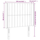 vidaXL sötétkék bársony LED-es fejtámla 103x16x118/128 cm