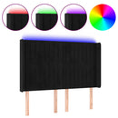 vidaXL fekete bársony LED-es fejtámla 147x16x118/128 cm