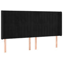 vidaXL fekete bársony LED-es fejtámla 163x16x118/128 cm