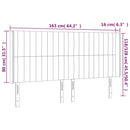 vidaXL fekete bársony LED-es fejtámla 163x16x118/128 cm