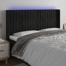 vidaXL fekete bársony LED-es fejtámla 163x16x118/128 cm