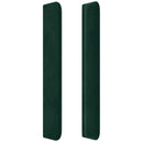 vidaXL sötétzöld bársony LED-es fejtámla 163x16x118/128 cm