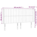 vidaXL sötétzöld bársony LED-es fejtámla 163x16x118/128 cm