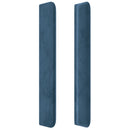 vidaXL sötétkék bársony LED-es fejtámla 163x16x118/128 cm