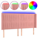 vidaXL rózsaszín bársony LED-es fejtámla 163x16x118/128 cm