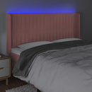 vidaXL rózsaszín bársony LED-es fejtámla 163x16x118/128 cm
