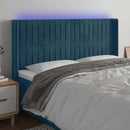 vidaXL sötétkék bársony LED-es fejtámla 183x16x118/128 cm