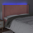 vidaXL rózsaszín bársony LED-es fejtámla 183x16x118/128 cm