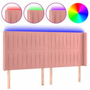 vidaXL rózsaszín bársony LED-es fejtámla 203x16x118/128 cm