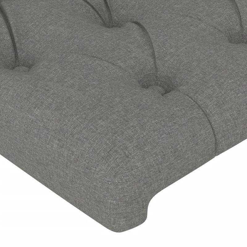 vidaXL sötétszürke szövet LED-es fejtámla 83x16x118/128 cm
