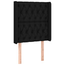 vidaXL fekete szövet LED-es fejtámla 83x16x118/128 cm