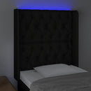 vidaXL fekete szövet LED-es fejtámla 83x16x118/128 cm