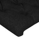 vidaXL fekete szövet LED-es fejtámla 83x16x118/128 cm