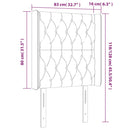 vidaXL fekete szövet LED-es fejtámla 83x16x118/128 cm