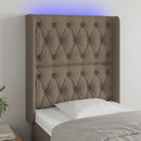 vidaXL tópszínű szövet LED-es fejtámla 83x16x118/128 cm