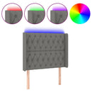 vidaXL sötétszürke szövet LED-es fejtámla 93x16x118/128 cm