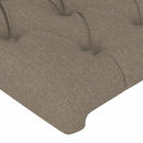 vidaXL tópszínű szövet LED-es fejtámla 93x16x118/128 cm