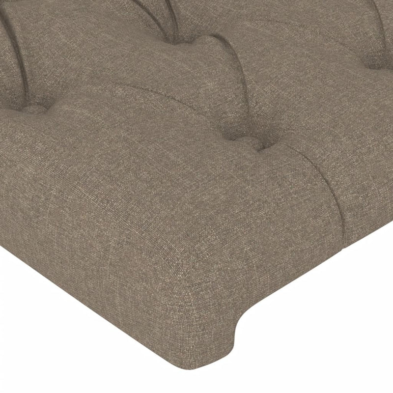 vidaXL tópszínű szövet LED-es fejtámla 93x16x118/128 cm