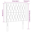 vidaXL krémszínű szövet LED-es fejtámla 93x16x118/128 cm