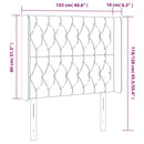 vidaXL világosszürke szövet LED-es fejtámla 103x16x118/128 cm