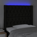 vidaXL fekete szövet LED-es fejtámla 103x16x118/128 cm
