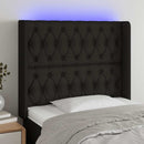 vidaXL fekete szövet LED-es fejtámla 103x16x118/128 cm