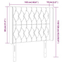 vidaXL krémszínű szövet LED-es fejtámla 103x16x118/128 cm