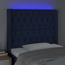 vidaXL kék szövet LED-es fejtámla 103x16x118/128 cm