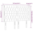 vidaXL sötétbarna szövet LED-es fejtámla 147x16x118/128 cm