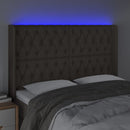 vidaXL tópszínű szövet LED-es fejtámla 147x16x118/128 cm