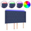 vidaXL kék szövet LED-es fejtámla 147x16x118/128 cm