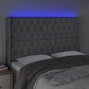 vidaXL világosszürke szövet LED-es fejtámla 163x16x118/128 cm