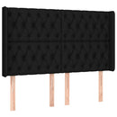 vidaXL fekete szövet LED-es fejtámla 163x16x118/128 cm