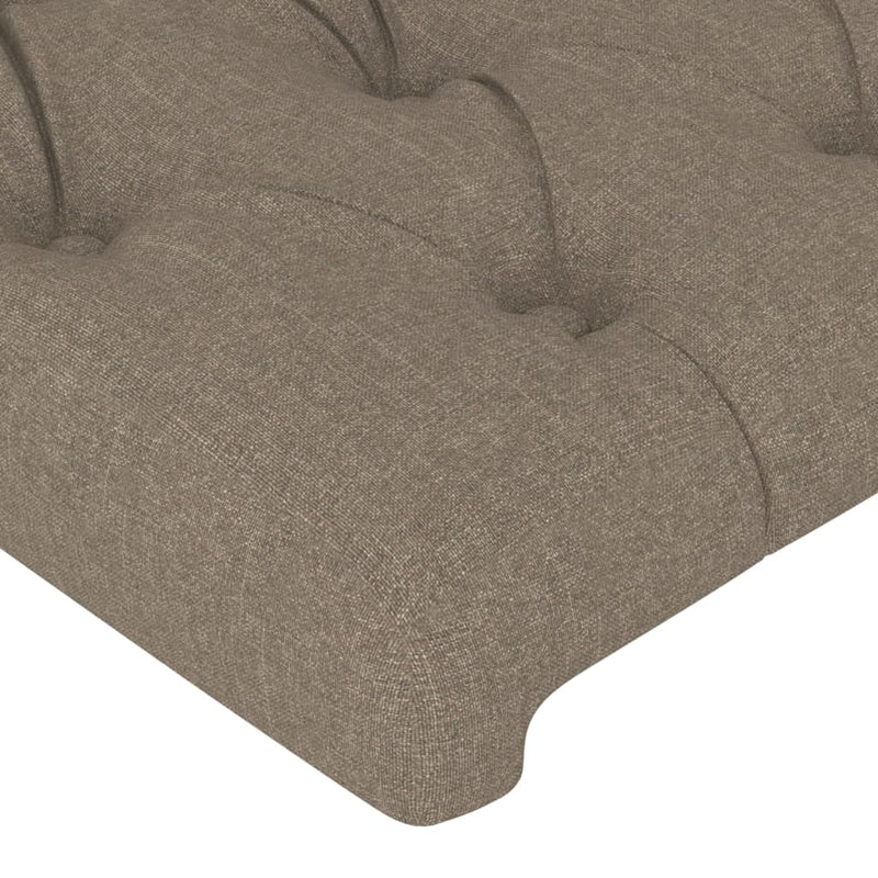 vidaXL tópszínű szövet LED-es fejtámla 163x16x118/128 cm