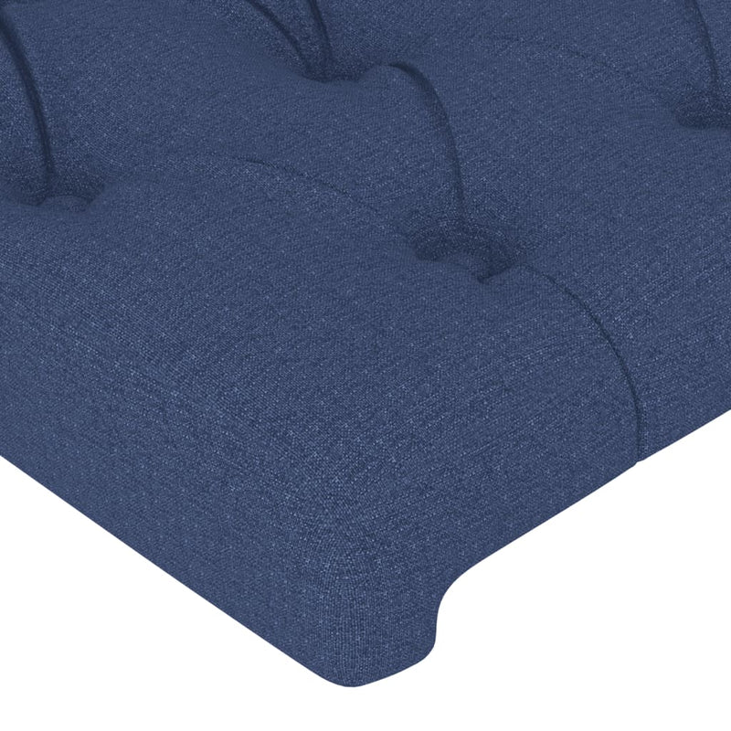 vidaXL kék szövet LED-es fejtámla 163x16x118/128 cm