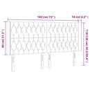 vidaXL tópszínű szövet LED-es fejtámla 183x16x118/128 cm