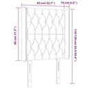 vidaXL sötétzöld bársony LED-es fejtámla 83x16x118/128 cm