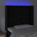 vidaXL fekete bársony LED-es fejtámla 93x16x118/128 cm