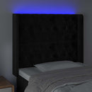 vidaXL fekete bársony LED-es fejtámla 93x16x118/128 cm