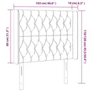 vidaXL sötétkék bársony LED-es fejtámla 103x16x118/128 cm