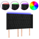 vidaXL fekete bársony LED-es fejtámla 147x16x118/128 cm