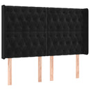 vidaXL fekete bársony LED-es fejtámla 163x16x118/128 cm