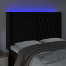 vidaXL fekete bársony LED-es fejtámla 163x16x118/128 cm