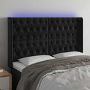 vidaXL fekete bársony LED-es fejtámla 163x16x118/128 cm