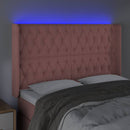 vidaXL rózsaszín bársony LED-es fejtámla 163x16x118/128 cm