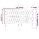 vidaXL sötétzöld bársony LED-es fejtámla 183x16x118/128 cm