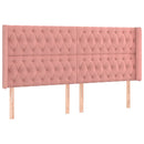 vidaXL rózsaszín bársony LED-es fejtámla 183x16x118/128 cm