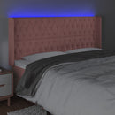 vidaXL rózsaszín bársony LED-es fejtámla 183x16x118/128 cm